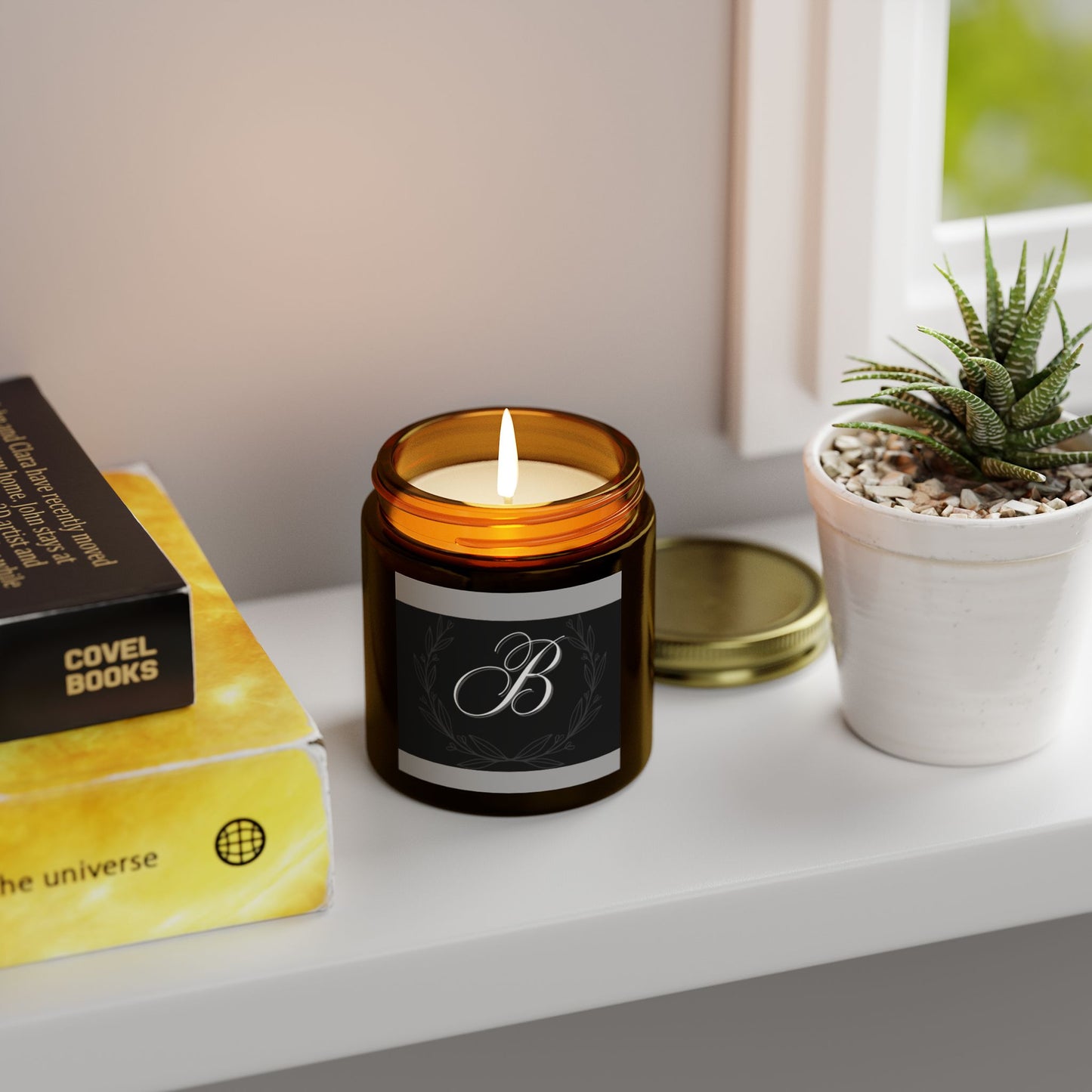 Elegant Monogram Scented Candles for Home Decor, Gifts for Her, Relaxation, Aromatherapy, Birthday, Weddings, Customizable Candles