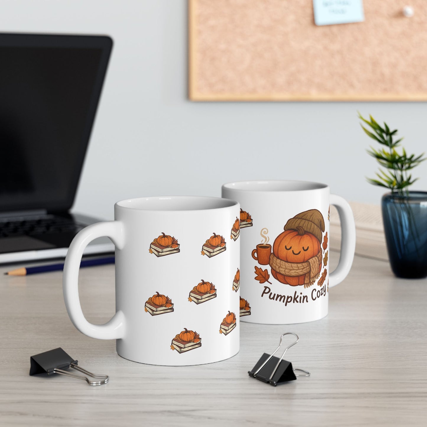 Pumpkin Cozy Ceramic Mug, Cute Fall Drinkware, Halloween Gift, Autumn Coffee Cup, Cozy Decoration, Pumpkin Spice Lovers