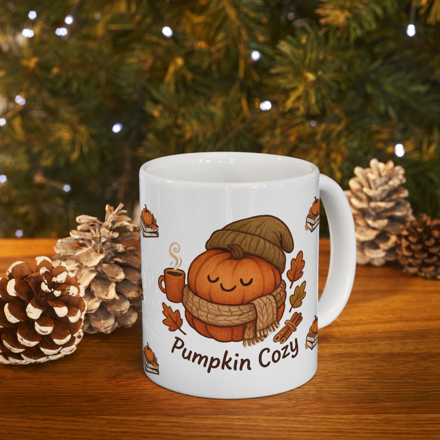 Pumpkin Cozy Ceramic Mug, Cute Fall Drinkware, Halloween Gift, Autumn Coffee Cup, Cozy Decoration, Pumpkin Spice Lovers